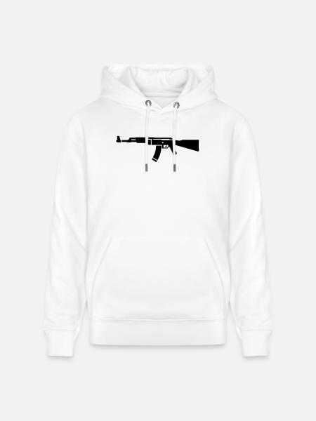 AK 47 - Stanley/Stella CRUISER Unisex Organic Hoodie - white