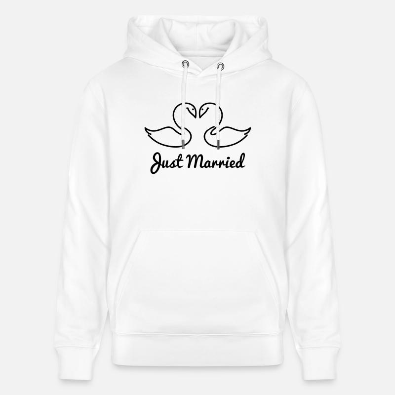 Just Married - Sweat à capuche bio CRUISER Stanley/Stella Unisexe - blanc