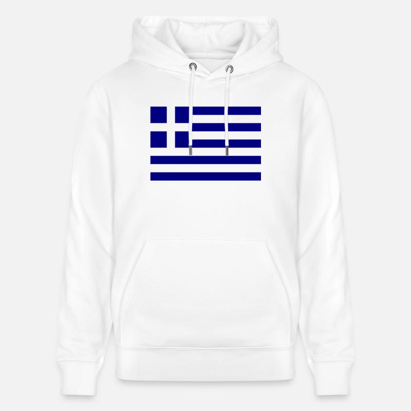 Drapeau de la Grèce - Sweat à capuche bio CRUISER Stanley/Stella Unisexe - blanc