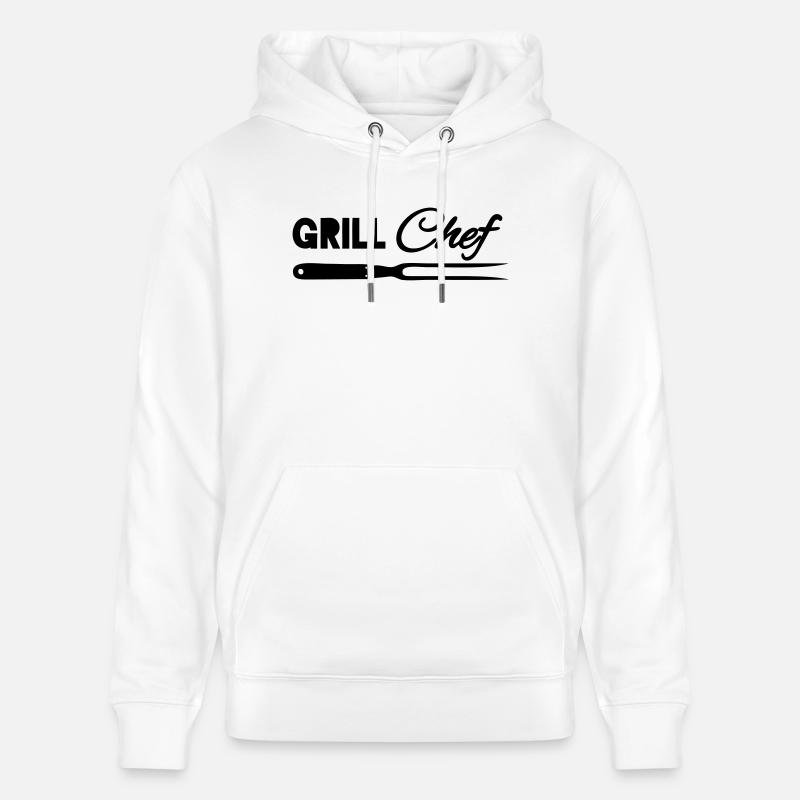 Grill chef - Sweat à capuche bio CRUISER Stanley/Stella Unisexe - blanc