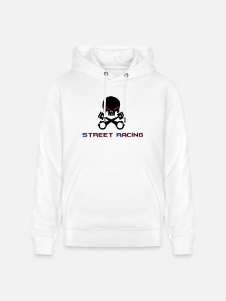 STREET RACING - Stanley/Stella CRUISER unisex luomuhuppari - valkoinen