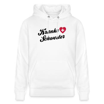 kranke schwester - Krankenschwester - Karnevall - Stanley/Stella Unisex Bio-Hoodie CRUISER  - Weiß - Vorne - Alina (178cm) & Michal (187cm)