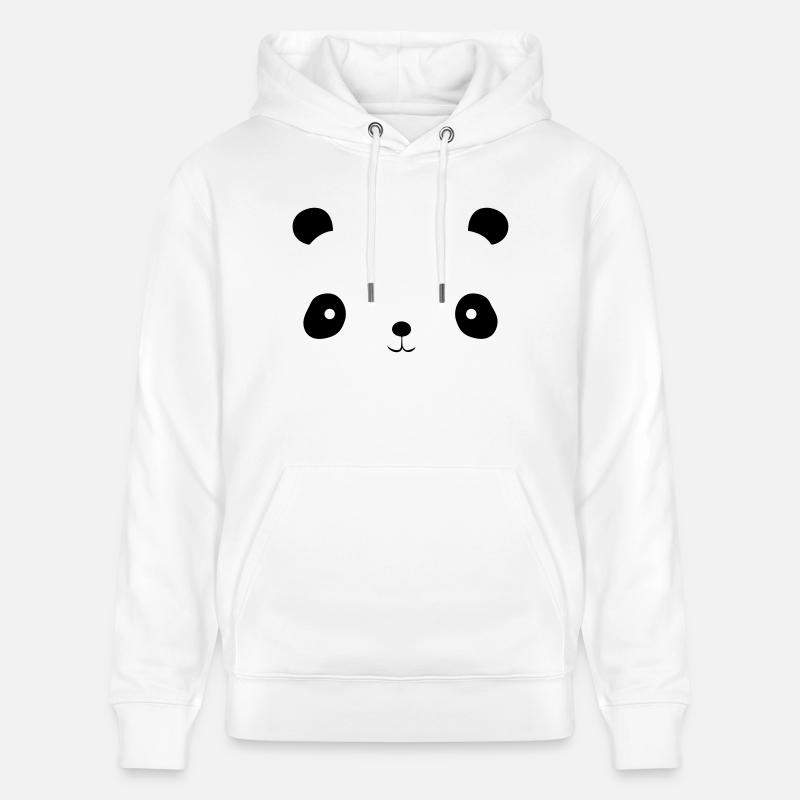 visage de panda - Sweat à capuche bio CRUISER Stanley/Stella Unisexe - blanc