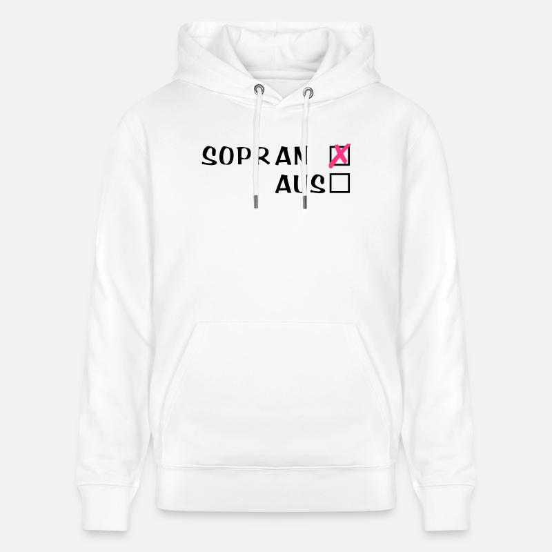 Sopr an oder aus - Stanley/Stella Unisex Bio-Hoodie CRUISER  - Weiß
