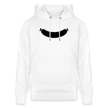 Wurst - Stanley/Stella Unisex Bio-Hoodie CRUISER  - Weiß - Vorne - Alina (178cm) & Michal (187cm)