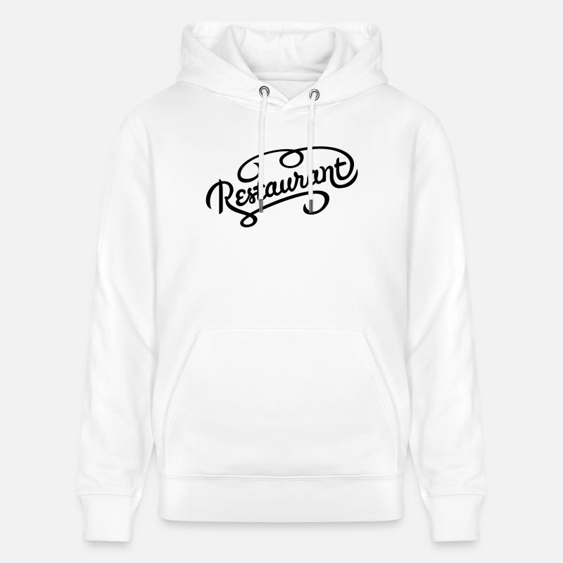 Lettrage de restaurant - Sweat à capuche bio CRUISER Stanley/Stella Unisexe - blanc