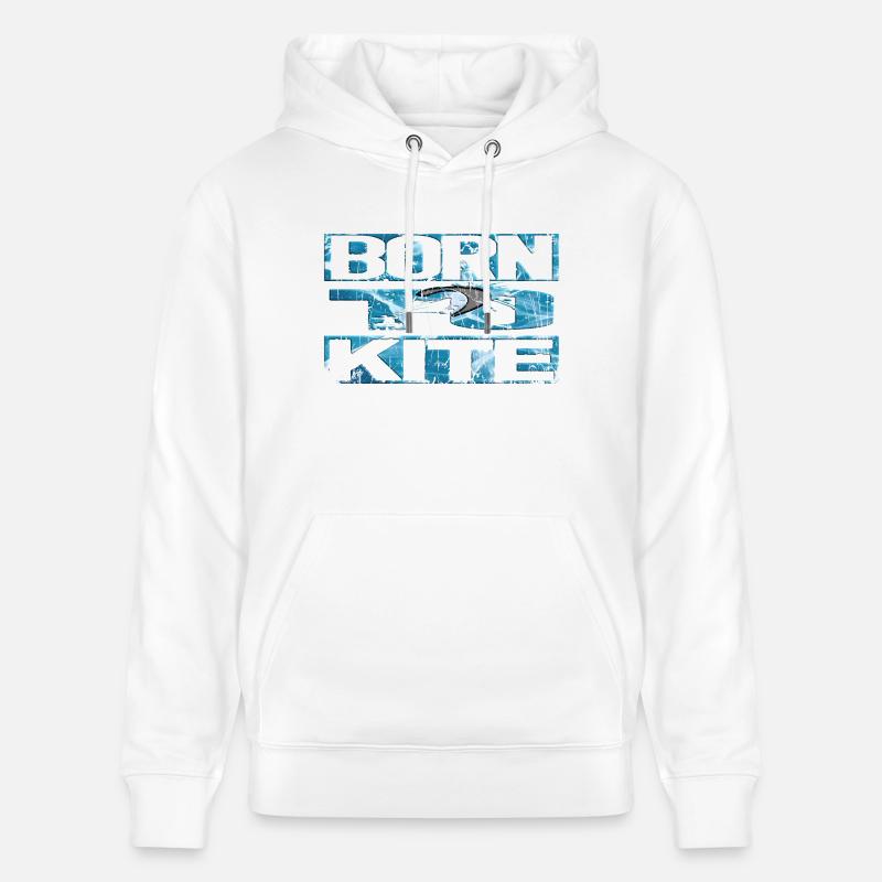 Né pour kite - Sweat à capuche bio CRUISER Stanley/Stella Unisexe - blanc