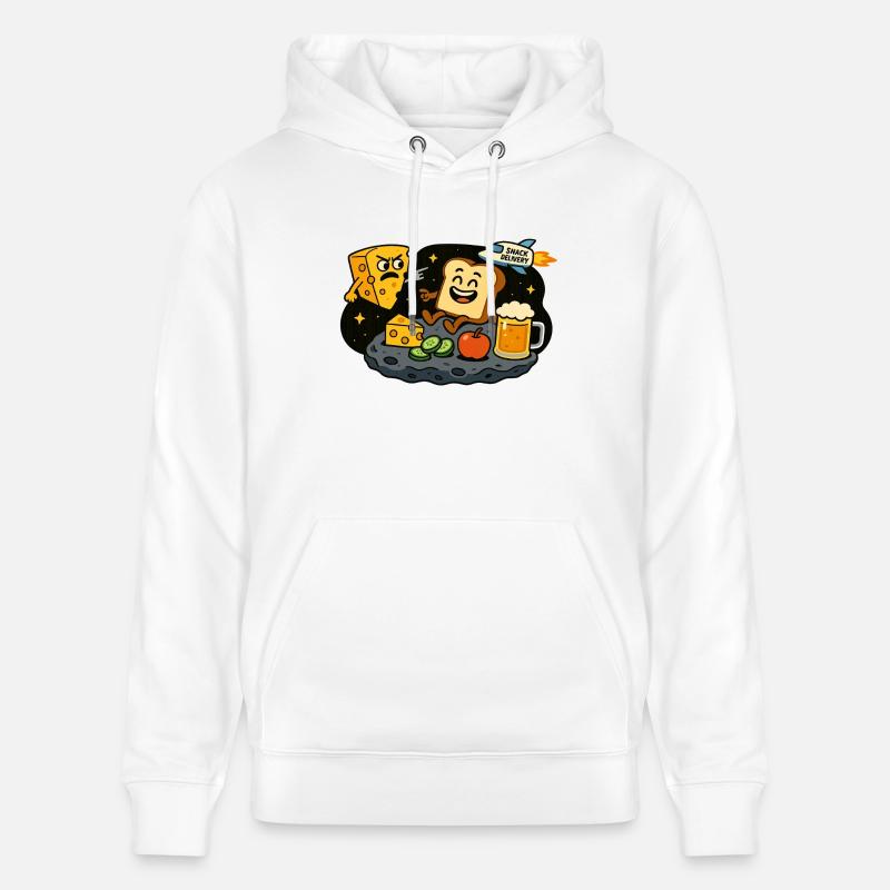 Collation dans l’espace - Sweat à capuche bio CRUISER Stanley/Stella Unisexe - blanc