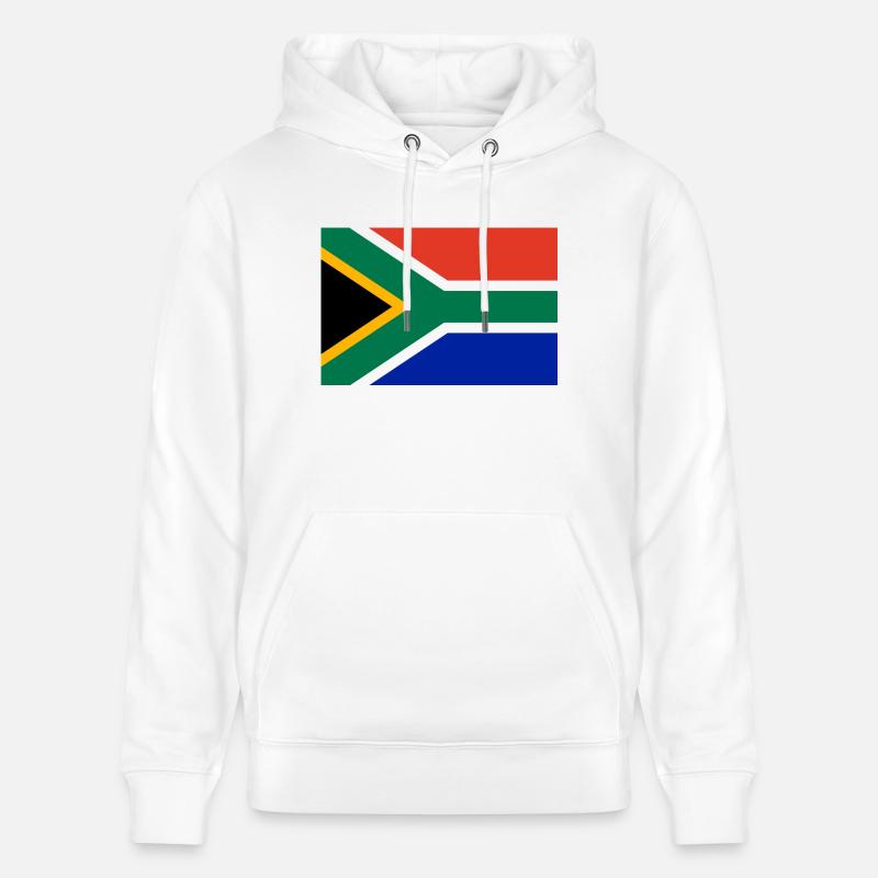 Afrique du Sud drapeau bannière - Sweat à capuche bio CRUISER Stanley/Stella Unisexe - blanc