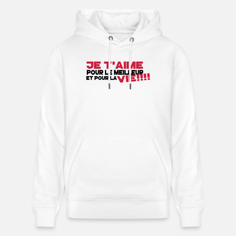 Aimer pour la vie - Sweat à capuche bio CRUISER Stanley/Stella Unisexe - blanc