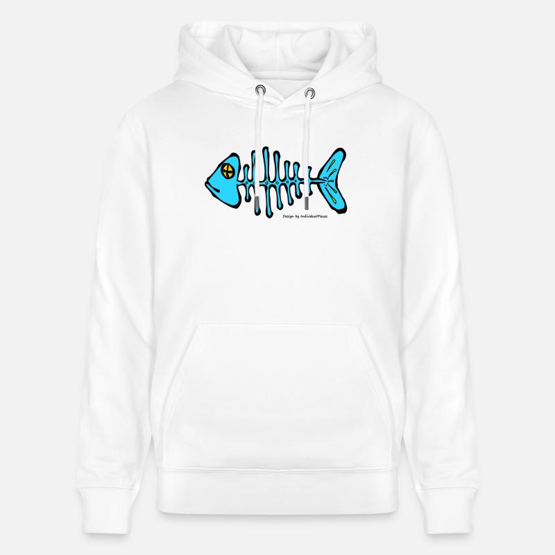 arête de poisson - Sweat à capuche bio CRUISER Stanley/Stella Unisexe - blanc