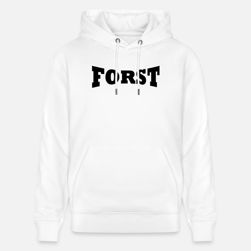 logo forestier - Sweat à capuche bio CRUISER Stanley/Stella Unisexe - blanc