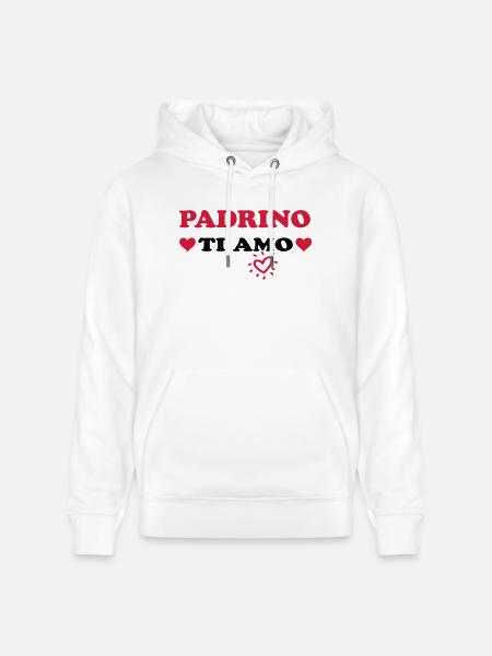 Padrino ti amo - Stanley/Stella CRUISER Unisex Organic Hoodie - white