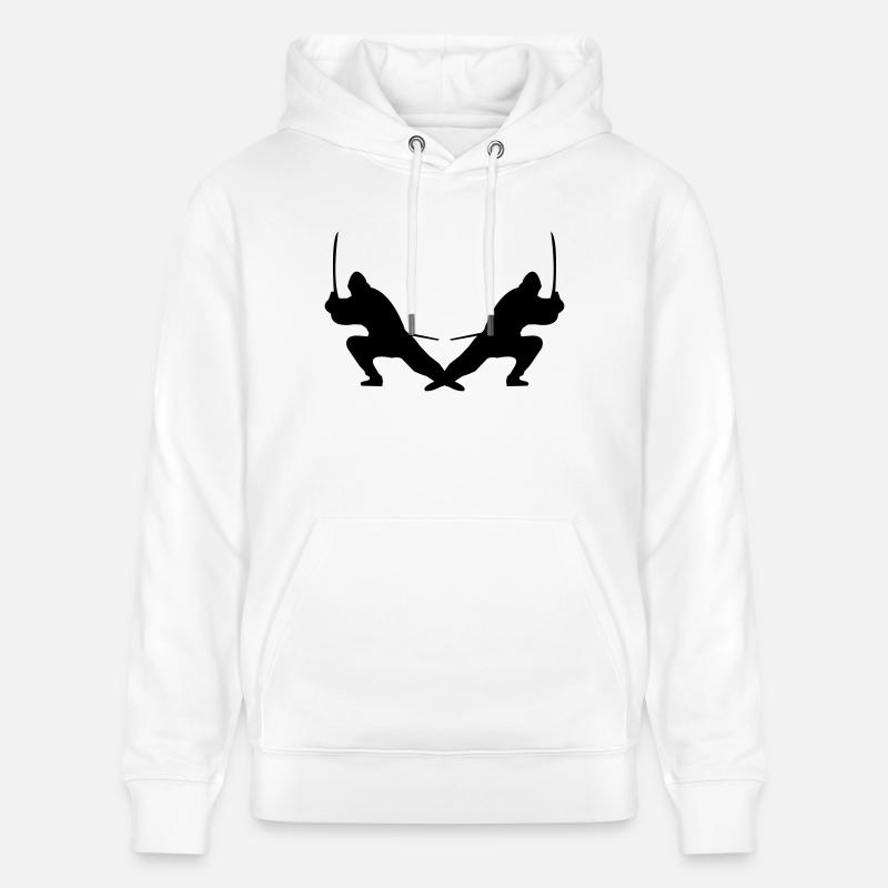 Ninjas - Sweat à capuche bio CRUISER Stanley/Stella Unisexe - blanc