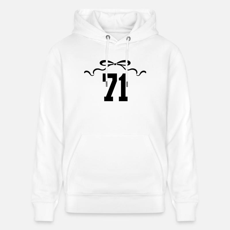 Numéro 71 noeud - 71e anniversaire - Sweat à capuche bio CRUISER Stanley/Stella Unisexe - blanc