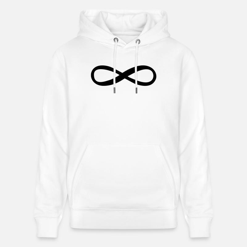 Lemniscate | couché huit - Sweat à capuche bio CRUISER Stanley/Stella Unisexe - blanc