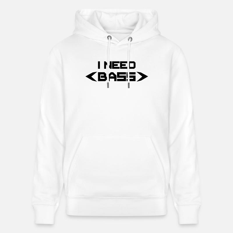 I Need Bass - Sweat à capuche bio CRUISER Stanley/Stella Unisexe - blanc