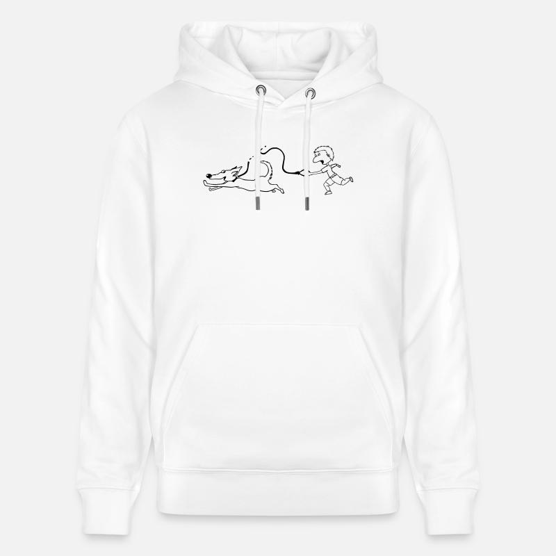 Promener le chien - Sweat à capuche bio CRUISER Stanley/Stella Unisexe - blanc