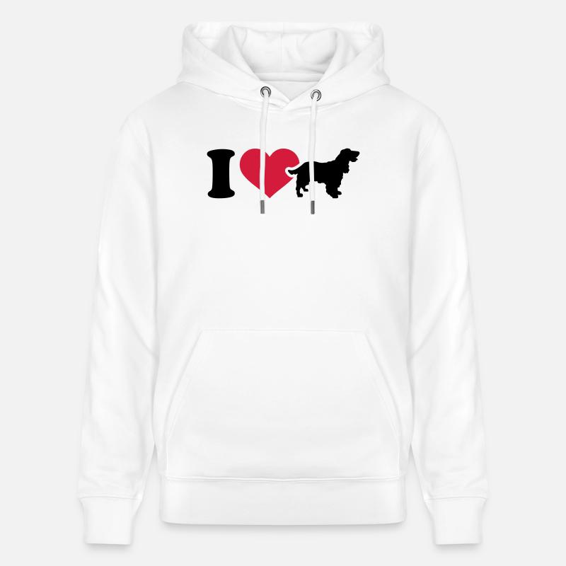 Cocker Spaniel - Stanley/Stella Unisex Bio-Hoodie CRUISER  - Weiß