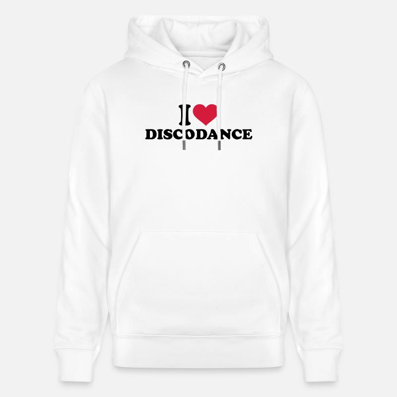 I love Disco dance - Sweat à capuche bio CRUISER Stanley/Stella Unisexe - blanc