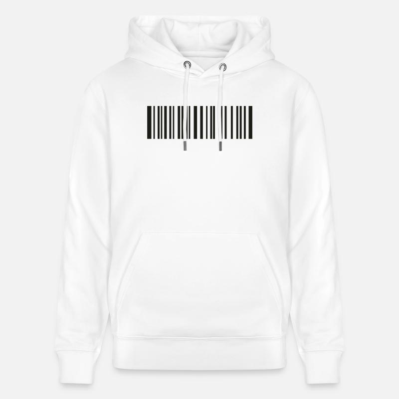 code-barre - Sweat à capuche bio CRUISER Stanley/Stella Unisexe - blanc