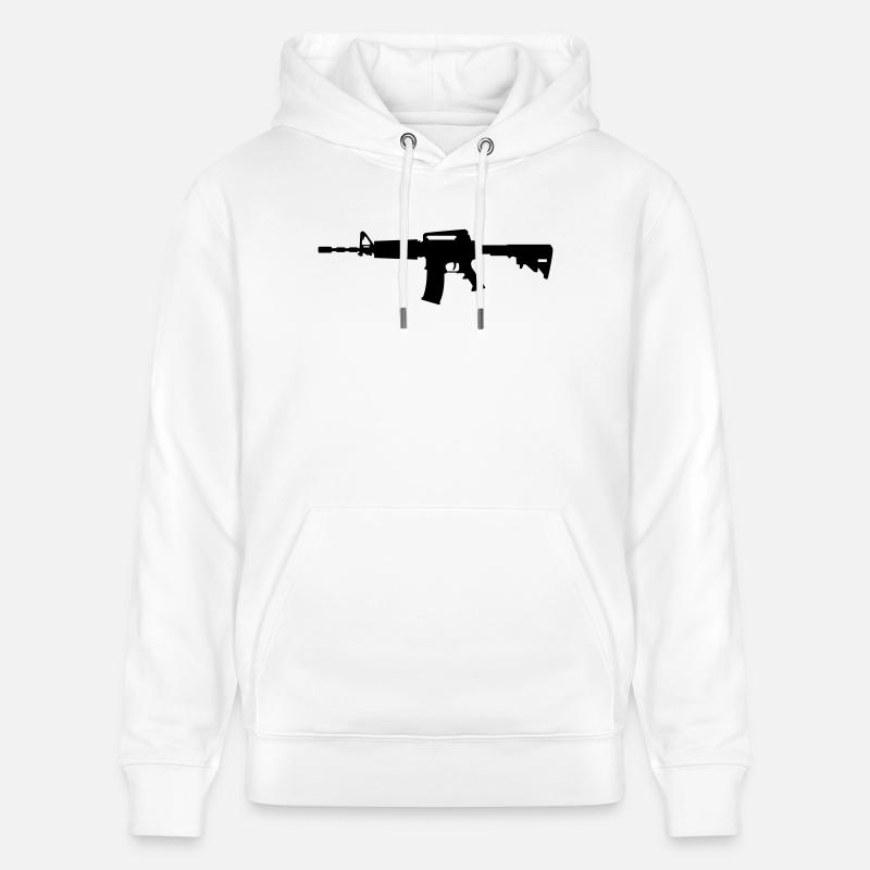 Rifle M-16 - Stanley/Stella Unisex Bio-Hoodie CRUISER  - Weiß