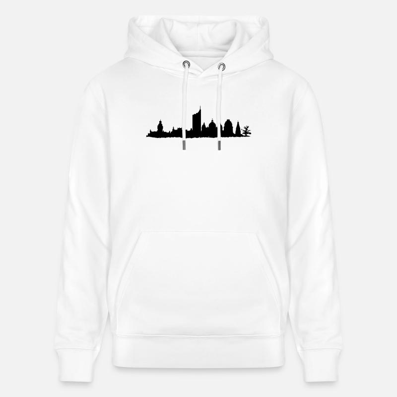 Leipzig Skyline - Sweat à capuche bio CRUISER Stanley/Stella Unisexe - blanc