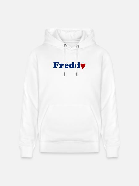Freddy mit Herz - Stanley/Stella Unisex Bio-Hoodie CRUISER  - Weiß