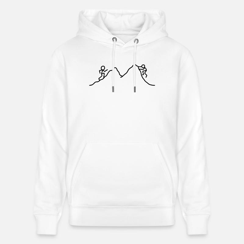 Strichmännchen Kletterer - Stanley/Stella Unisex Bio-Hoodie CRUISER  - Weiß