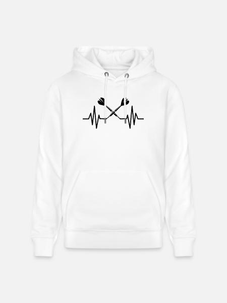 Darts logo - Stanley/Stella CRUISER Unisex Organic Hoodie - white