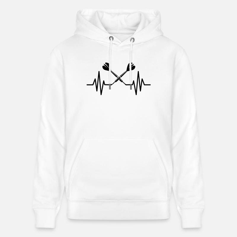 Logo de fléchettes - Sweat à capuche bio CRUISER Stanley/Stella Unisexe - blanc