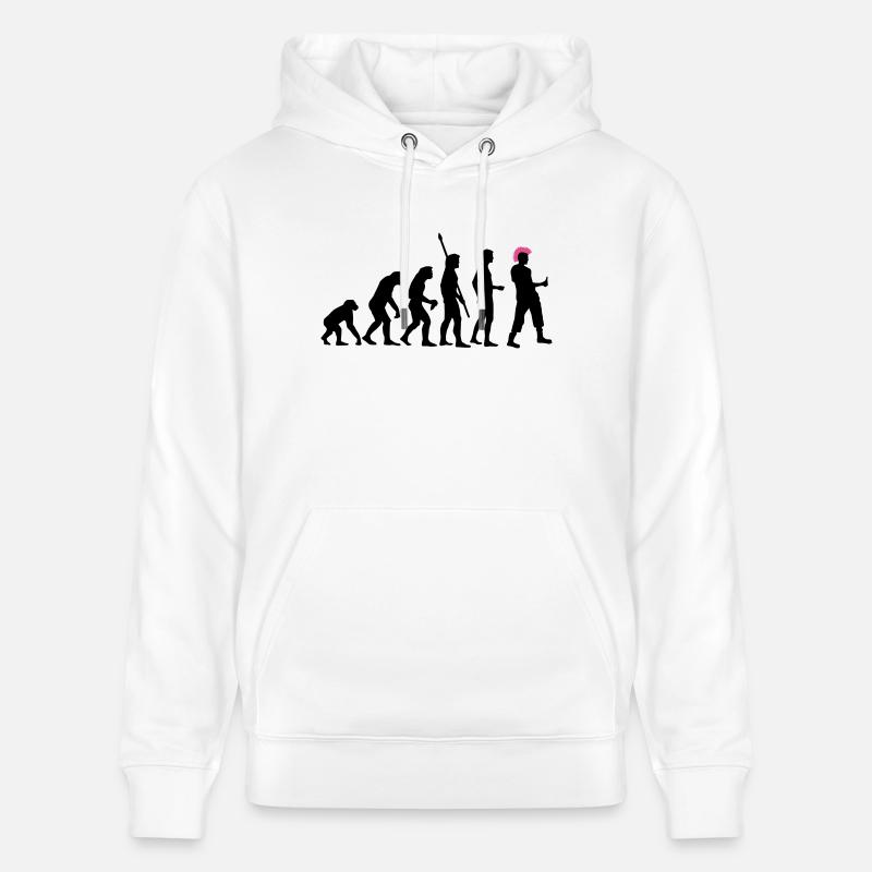 evolution_punk_2c - Stanley/Stella Unisex Bio-Hoodie CRUISER  - Weiß