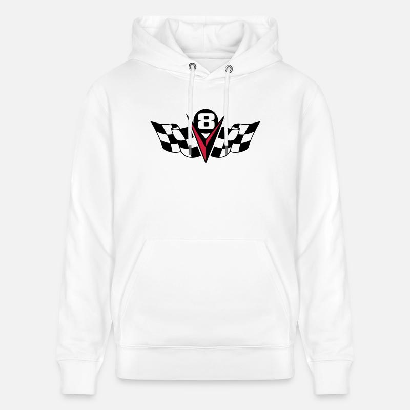 V8 Puissance 2c - Sweat à capuche bio CRUISER Stanley/Stella Unisexe - blanc