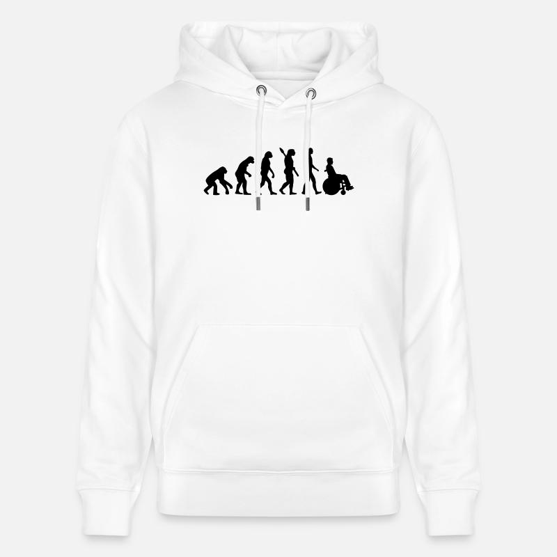 Évolution Chaise roulante - Sweat à capuche bio CRUISER Stanley/Stella Unisexe - blanc