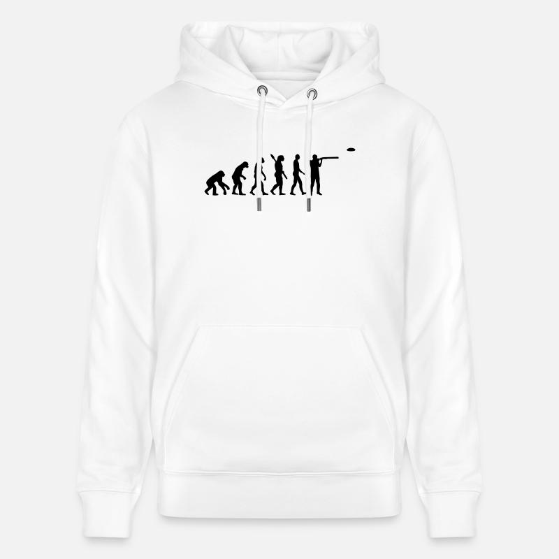 Evolution trap shooting - Stanley/Stella CRUISER Unisex Organic Hoodie - white