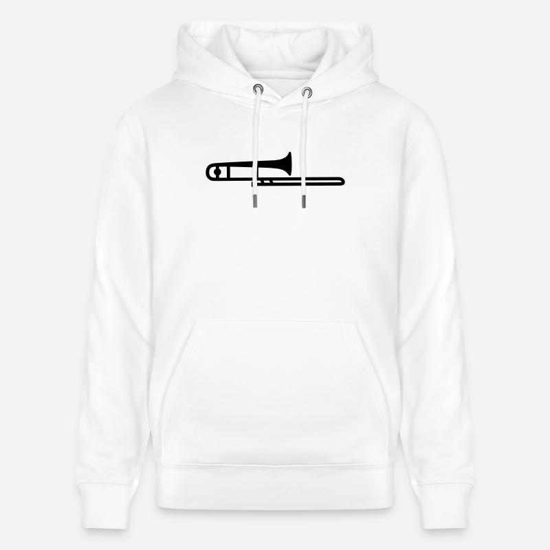 trombone - Sweat à capuche bio CRUISER Stanley/Stella Unisexe - blanc
