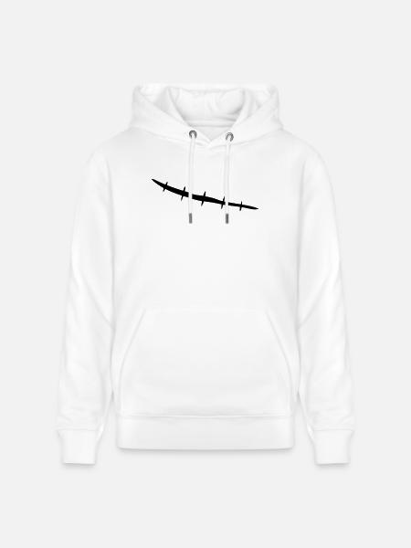 stitched_scar - Stanley/Stella Unisex Bio-Hoodie CRUISER  - Weiß