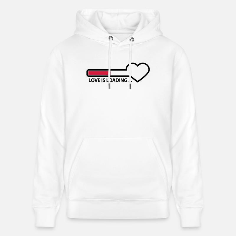 love_is_loading_2c - Sweat à capuche bio CRUISER Stanley/Stella Unisexe - blanc