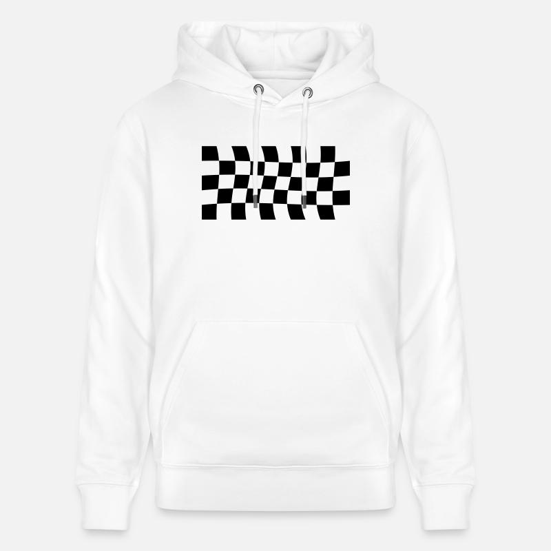 racing flag - Sweat à capuche bio CRUISER Stanley/Stella Unisexe - blanc