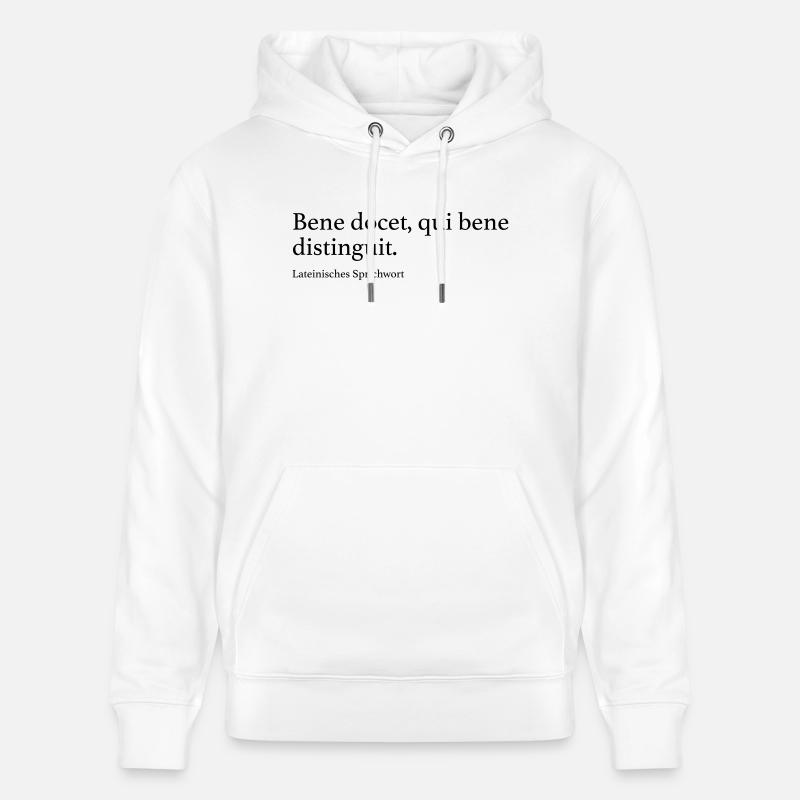 Bene docet, qui bene distinguit. - Stanley/Stella Unisex Bio-Hoodie CRUISER  - Weiß