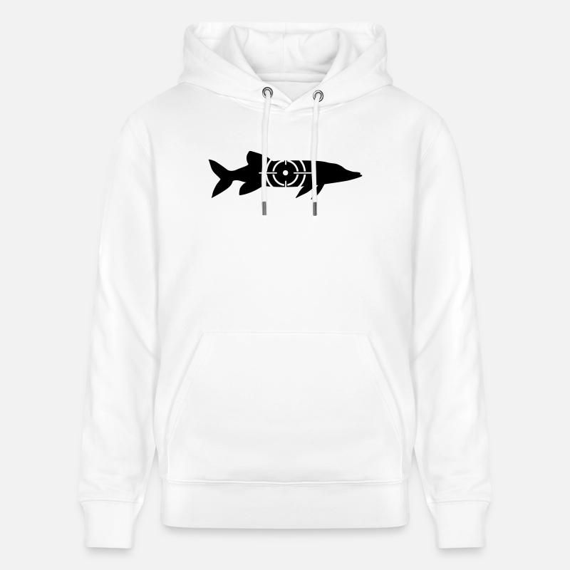 La chasse au brochet - Sweat à capuche bio CRUISER Stanley/Stella Unisexe - blanc