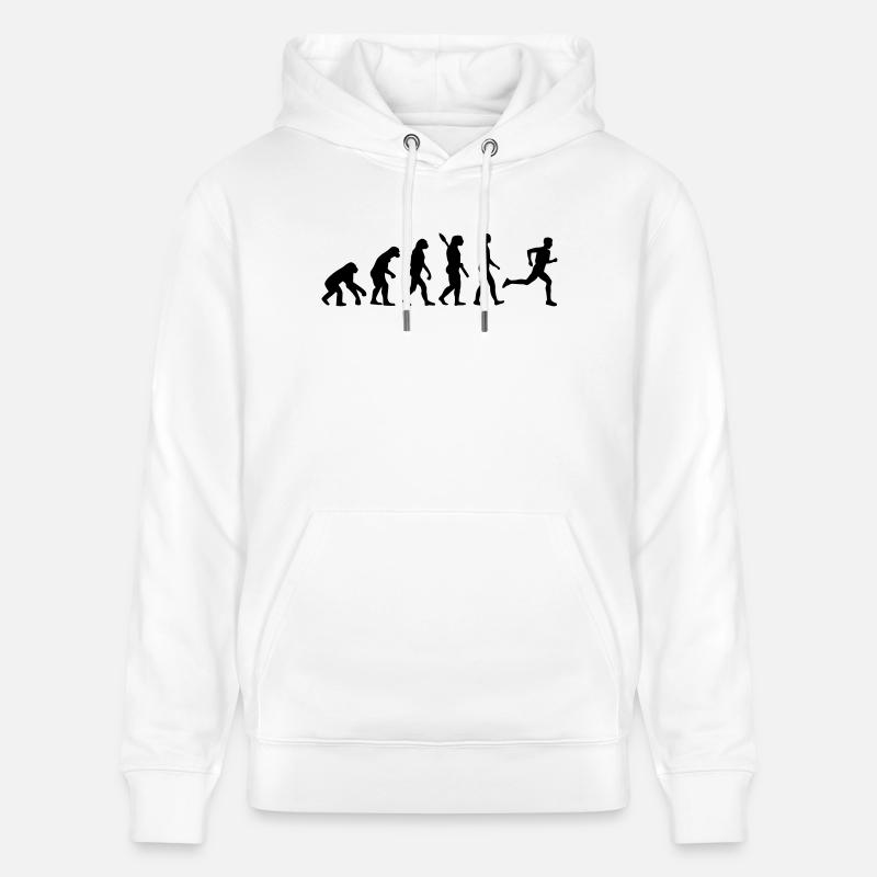 Évolution courir - Sweat à capuche bio CRUISER Stanley/Stella Unisexe - blanc