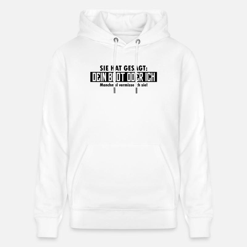 dein boot oder ich - Stanley/Stella Unisex Bio-Hoodie CRUISER  - Weiß