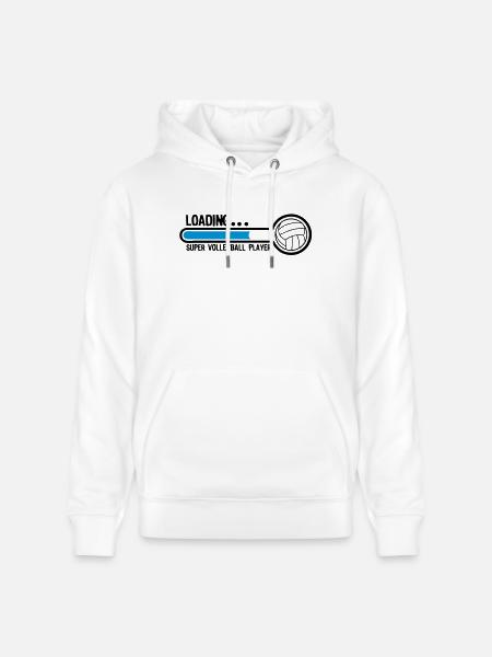 volleyball loading super player1 - Sweat à capuche bio CRUISER Stanley/Stella Unisexe - blanc