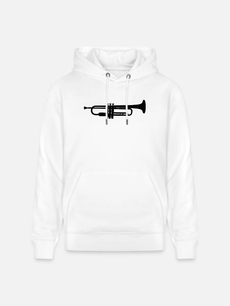 Trompete - Trumpet - Stanley/Stella CRUISER Unisex Organic Hoodie - white