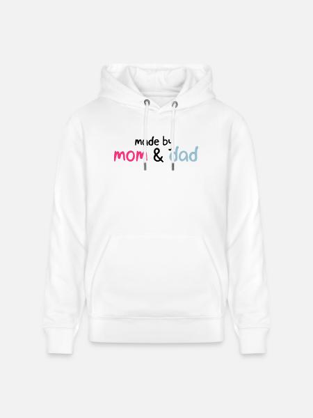 made by mom & dad - Stanley/Stella CRUISER Unisex Organic Hoodie - white