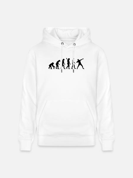 Evolution Shot put - Stanley/Stella CRUISER Unisex Organic Hoodie - white