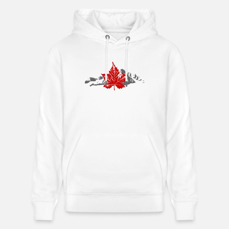 Canada - Maple Leaf & Mountain - Stanley/Stella Unisex Bio-Hoodie CRUISER  - Weiß