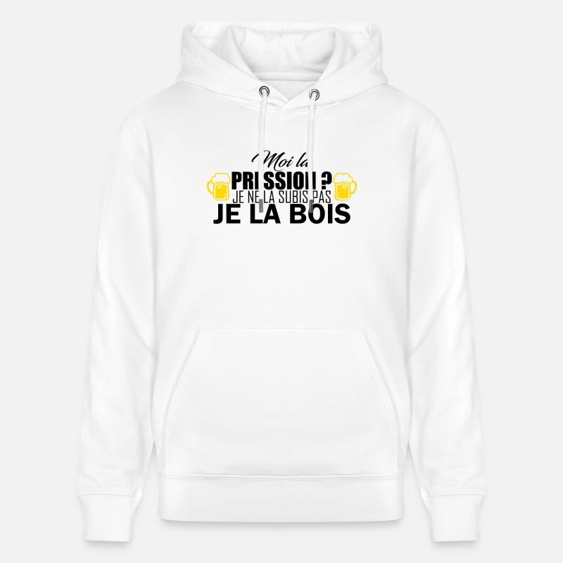 moi la pression - Stanley/Stella Unisex Bio-Hoodie CRUISER  - Weiß