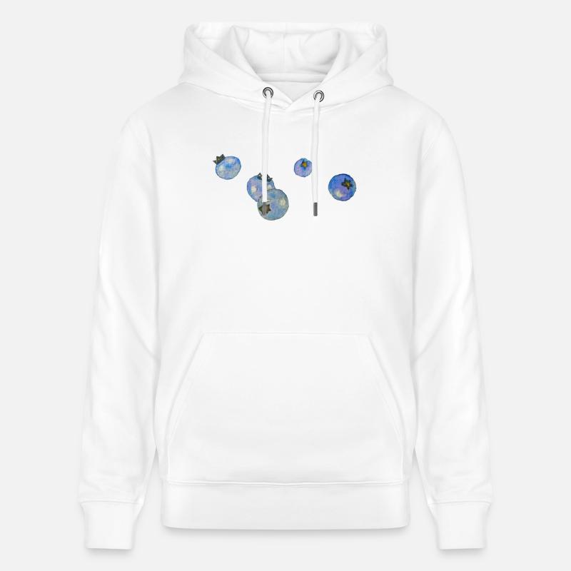 myrtilles - Sweat à capuche bio CRUISER Stanley/Stella Unisexe - blanc